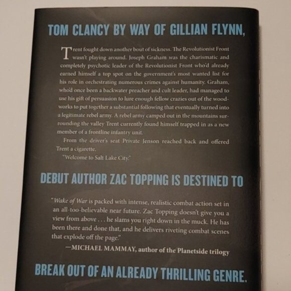 3/$13 Wake of War by Zac Topping adult hardcover book 2022 - Picture 4 of 7